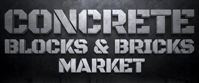 Betonblöcke und Ziegelmarkt